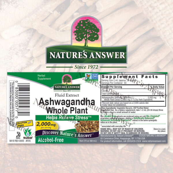 Ashwagandha extract 60ml Nature's Answer