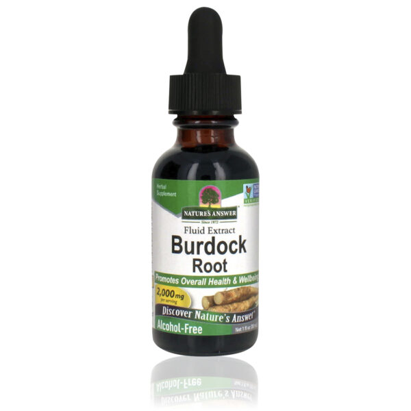 Burdock (Grote Klit) extract alcoholvrij 30ml van Natures Answer