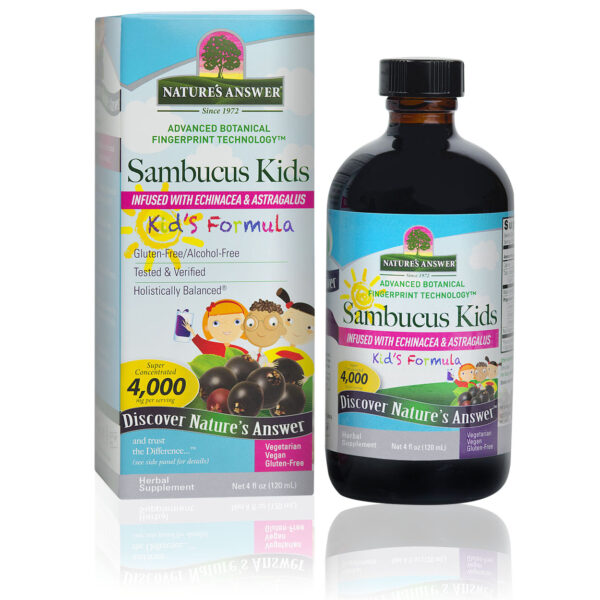 Sambucus Kids Vlierbessen concentraat 120ml van Nature's Answer