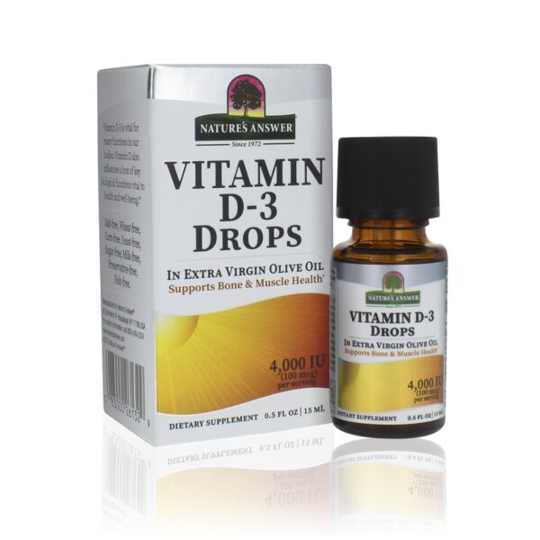 Vitamine D3 druppels 4000 IU Nature's Answer